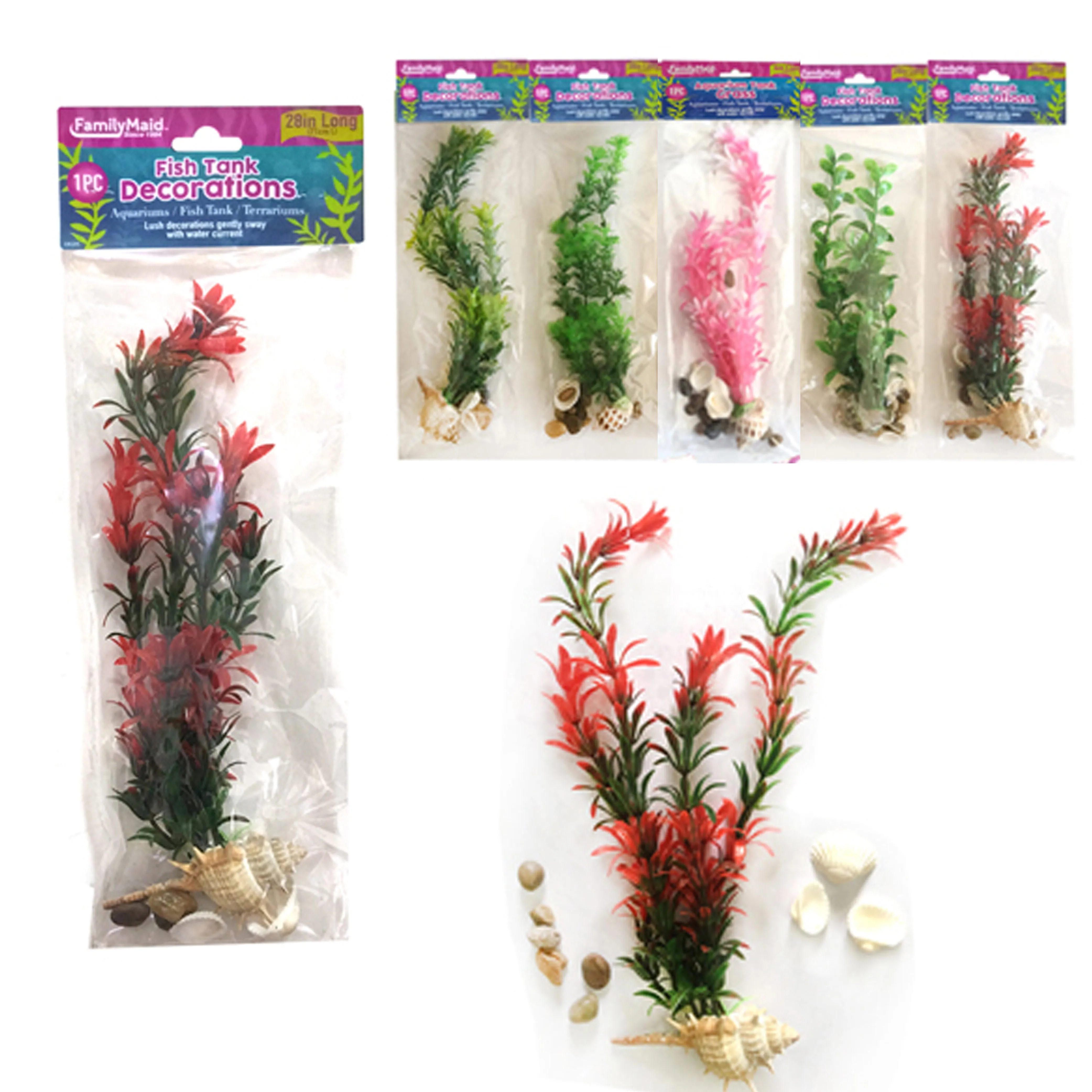 8 Pc Fish Tank Tall Grass Decorations Artificial Aquarium Plant Lush Terrariums