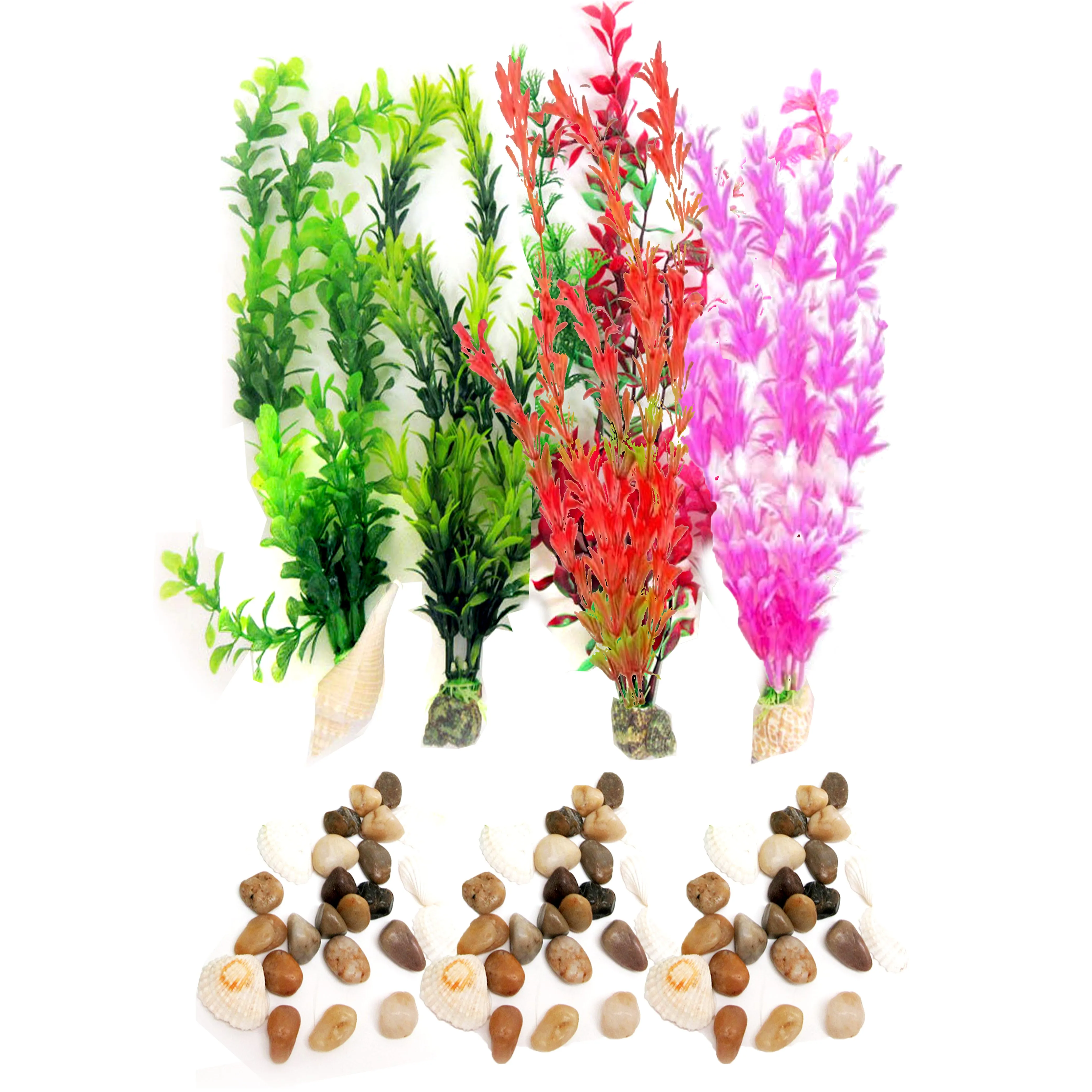 8 Pc Fish Tank Tall Grass Decorations Artificial Aquarium Plant Lush Terrariums