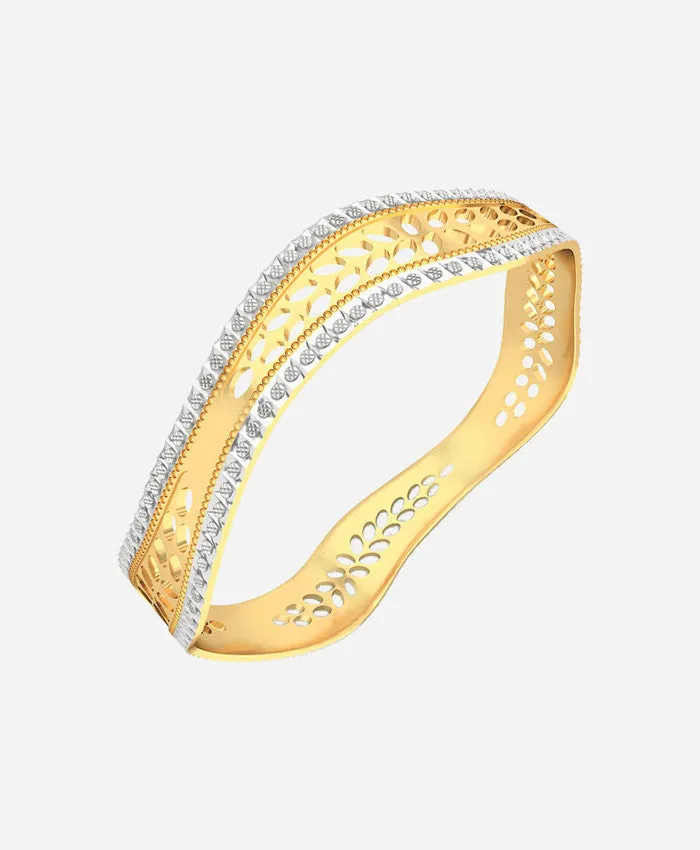 Bizotik Gold Color Brass Cuff For Girls/Women