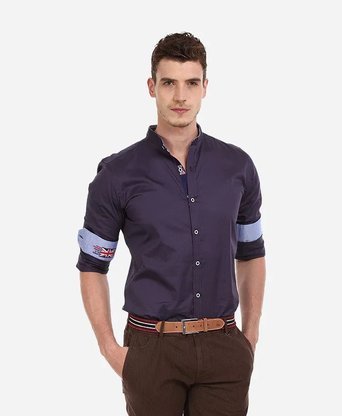 Black Polyester Poly Crepe Pintuck Front Shirt