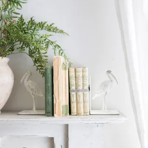 Cast Stork Bookends