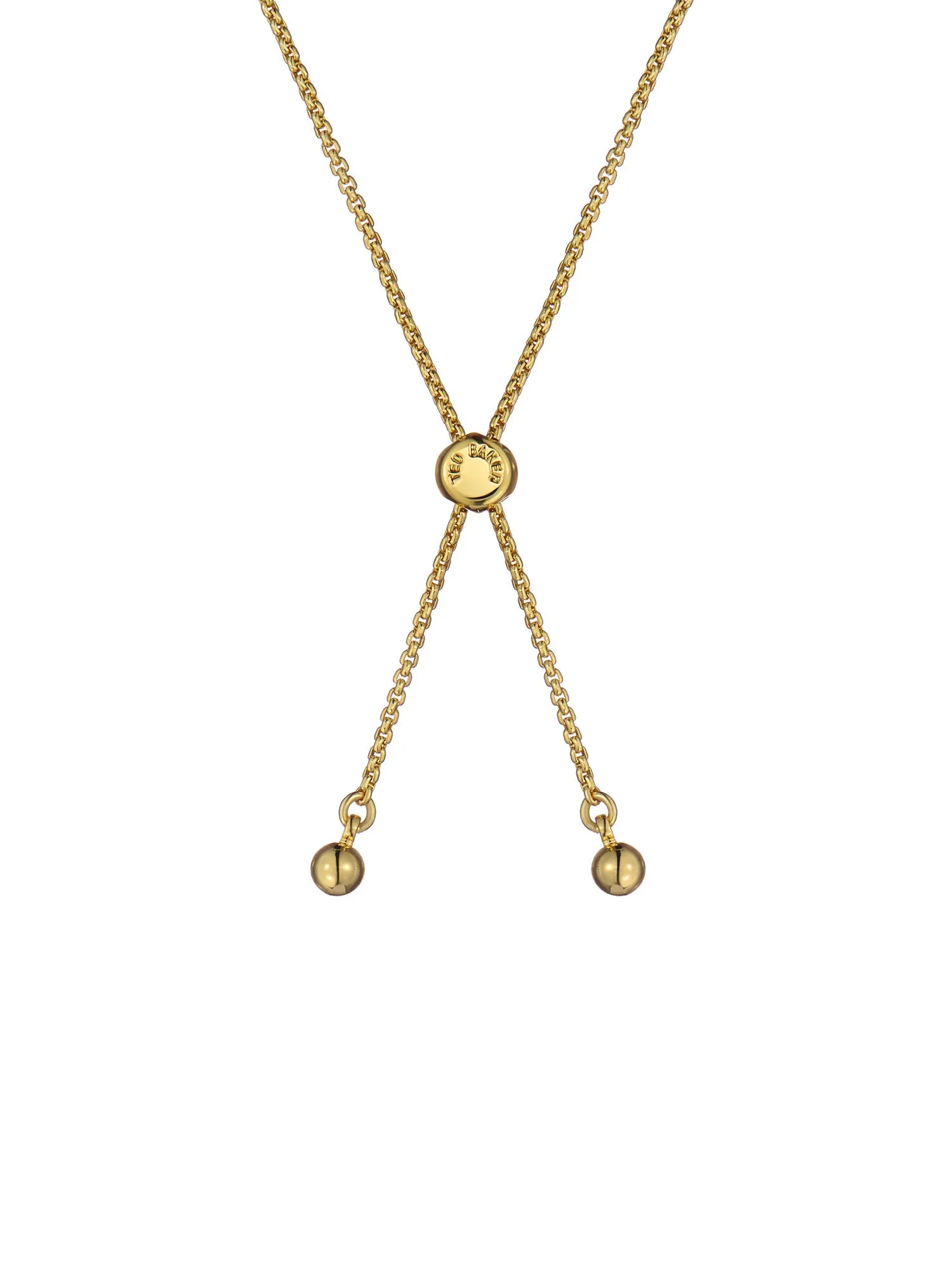 Cherla Crystal Button Adjustable Bracelet Gold