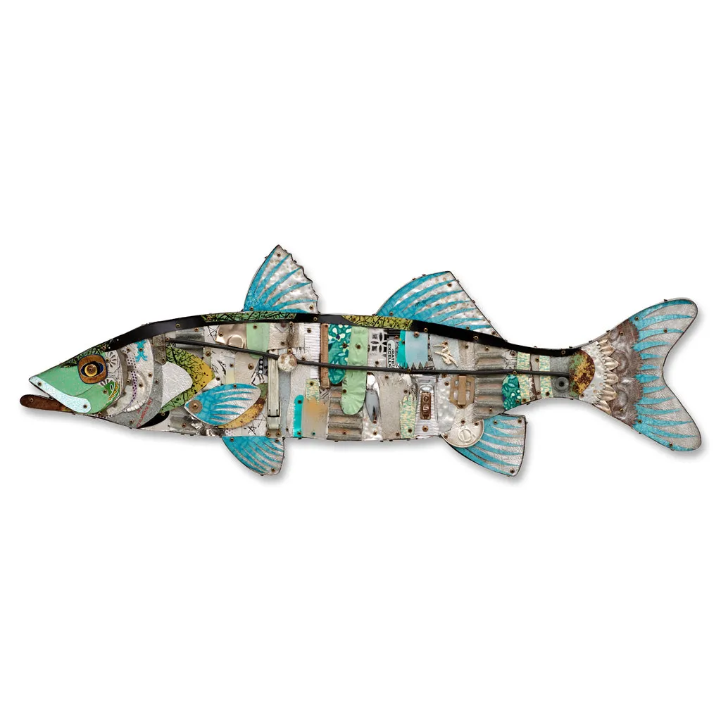 CUSTOM SALTWATER FISH INSTALLATION original metal wall sculpture