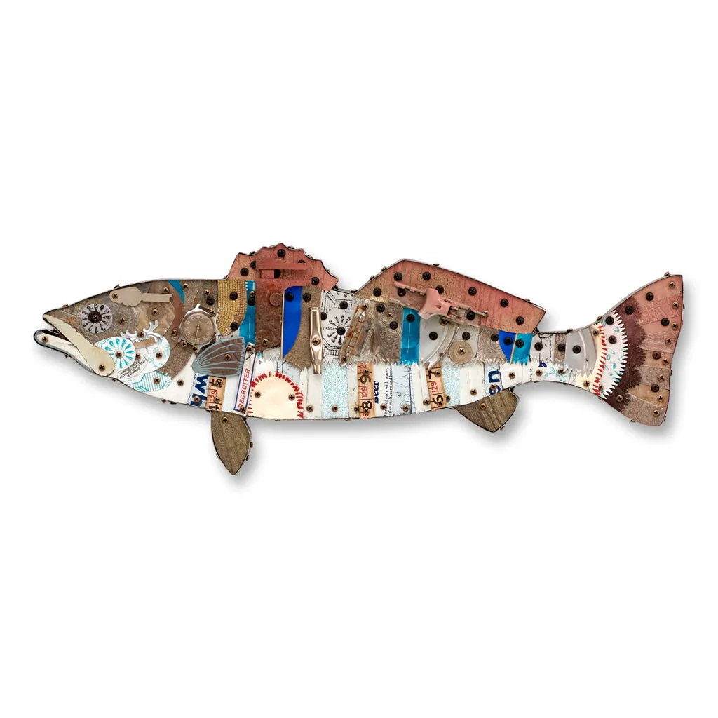 CUSTOM SALTWATER FISH INSTALLATION original metal wall sculpture