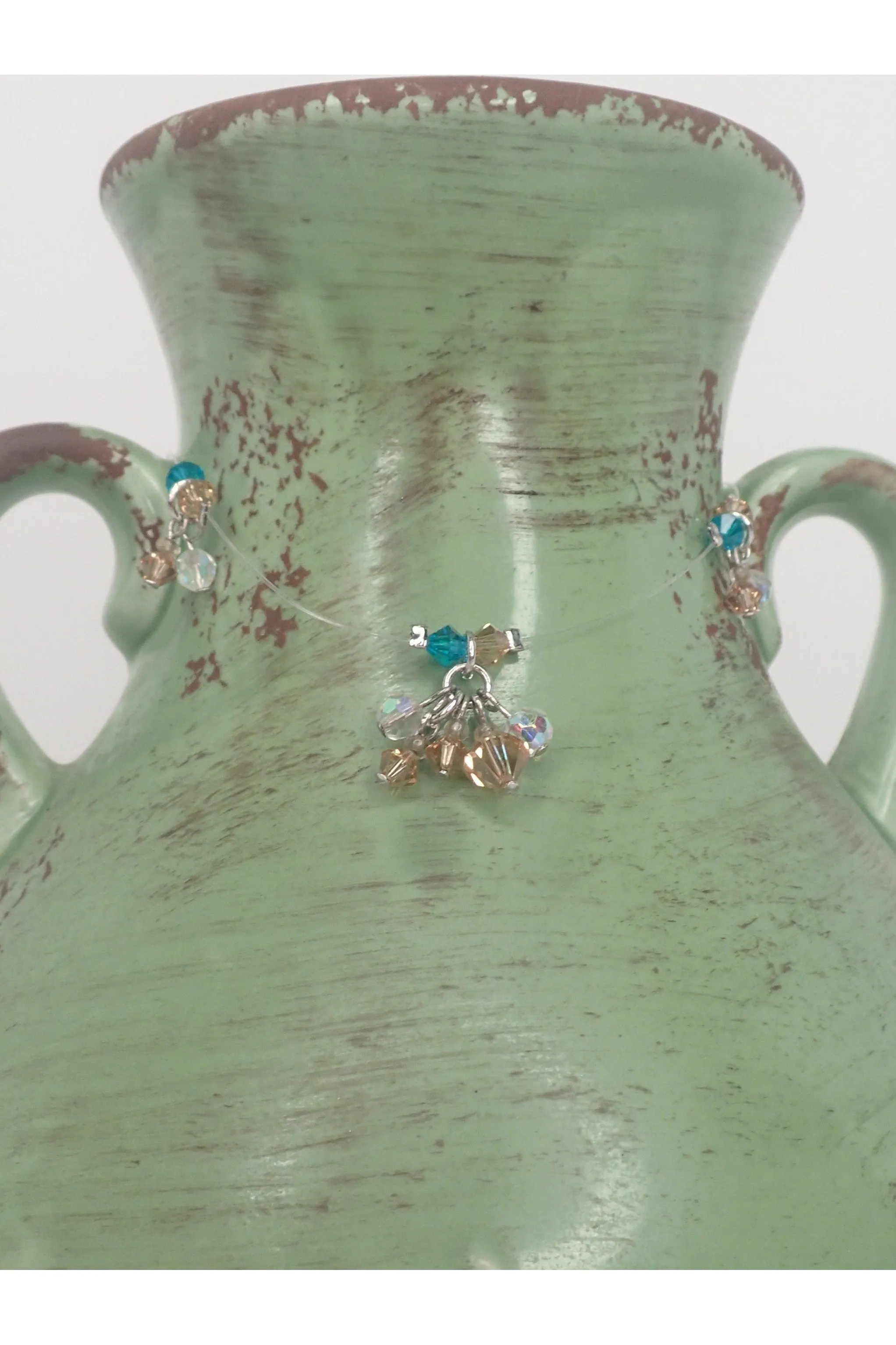 Emma Crystal Beaded Dangle Anklet - Two Colors