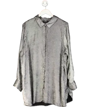 Evans Curve Metallic Long Sleeve Foil Shirt UK 22