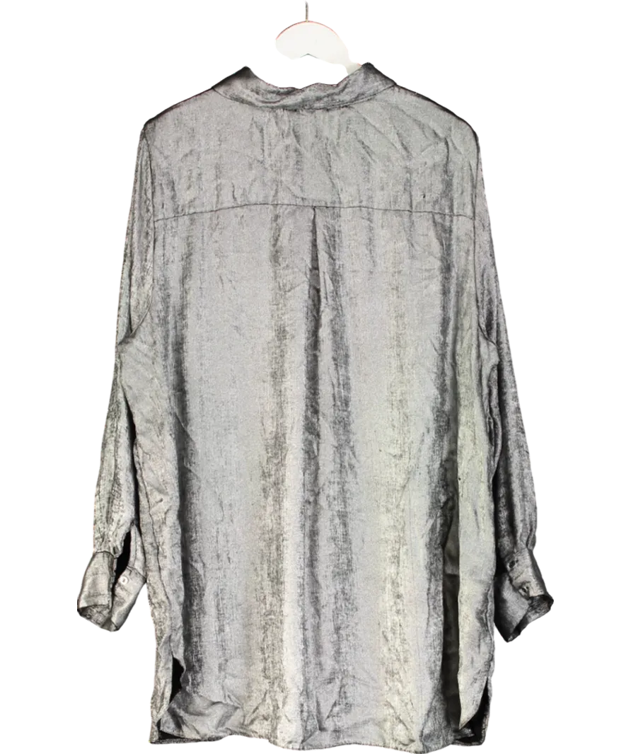Evans Curve Metallic Long Sleeve Foil Shirt UK 22
