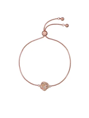 Florina Crystal Flower Adjustable Bracelet Rosegd