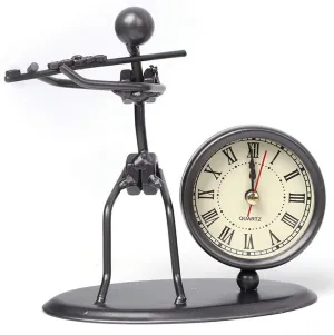 Jamboree!!! Decoration Flute Crafts Figurines Wrought Iron Metal Band Musicians Clocks Watches Stage Adornment Handicraft Furnishing Model