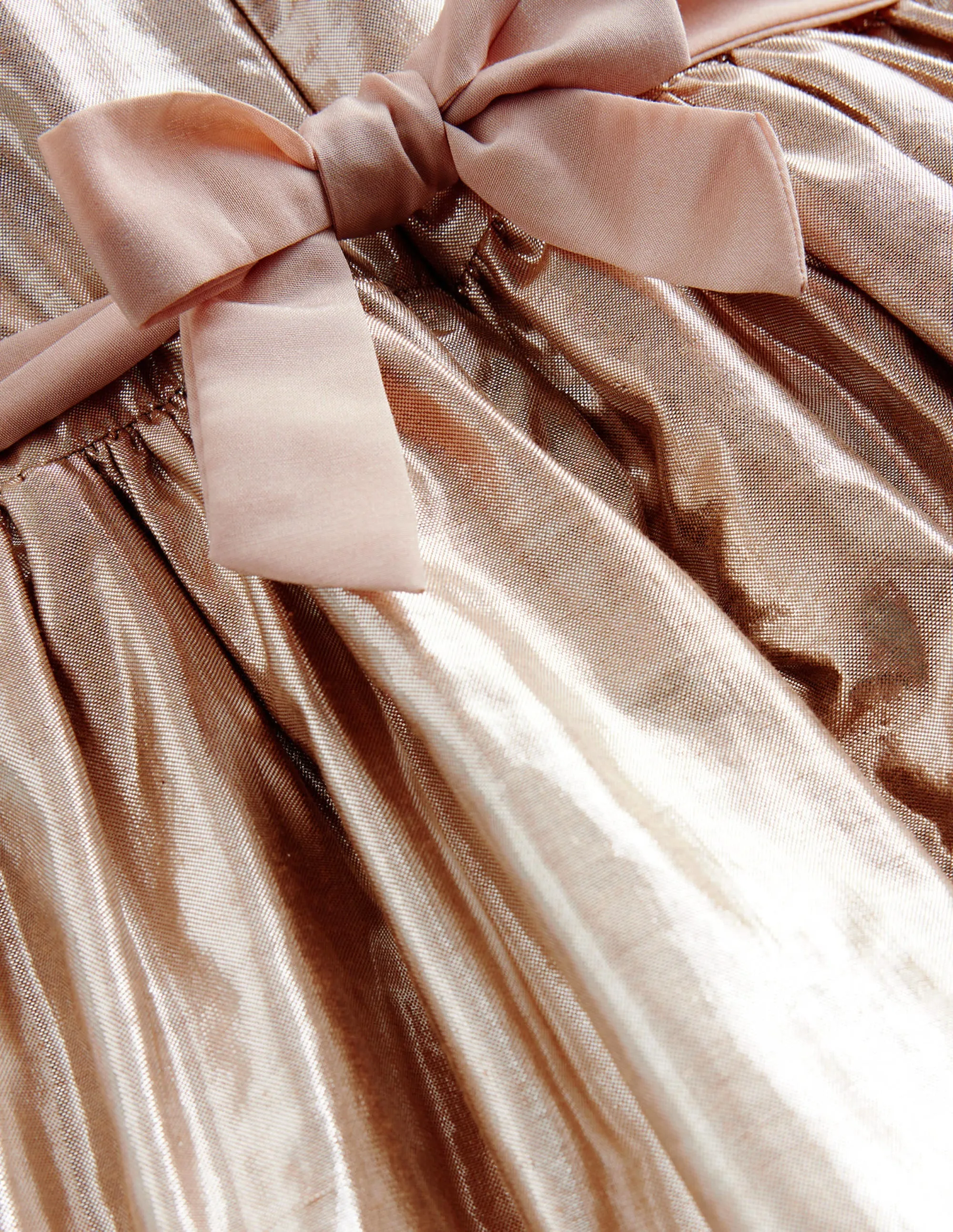 Metallic Party Dress-Gold Metallic