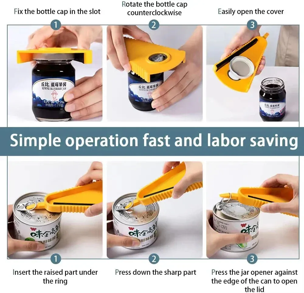 Multifunctional Bottle and Jar Opener