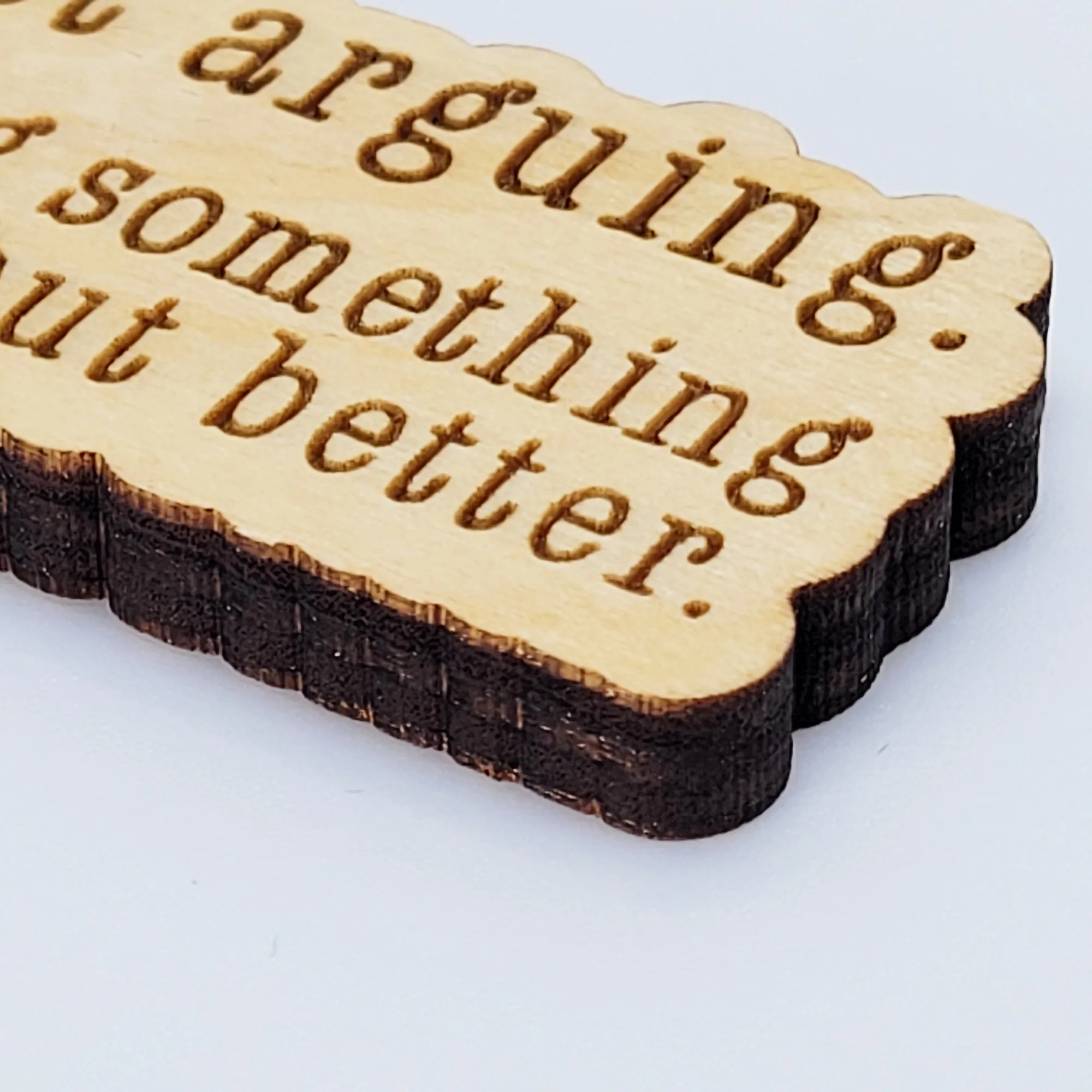 My A-Game is Adequate Laser Cut Wood Keychains with tassels