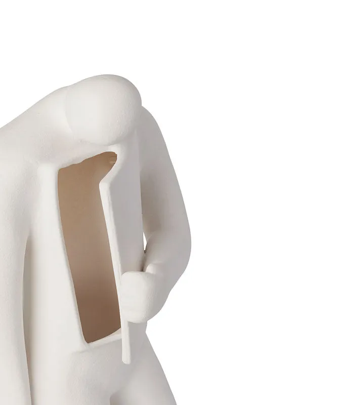 Open book human sculpture