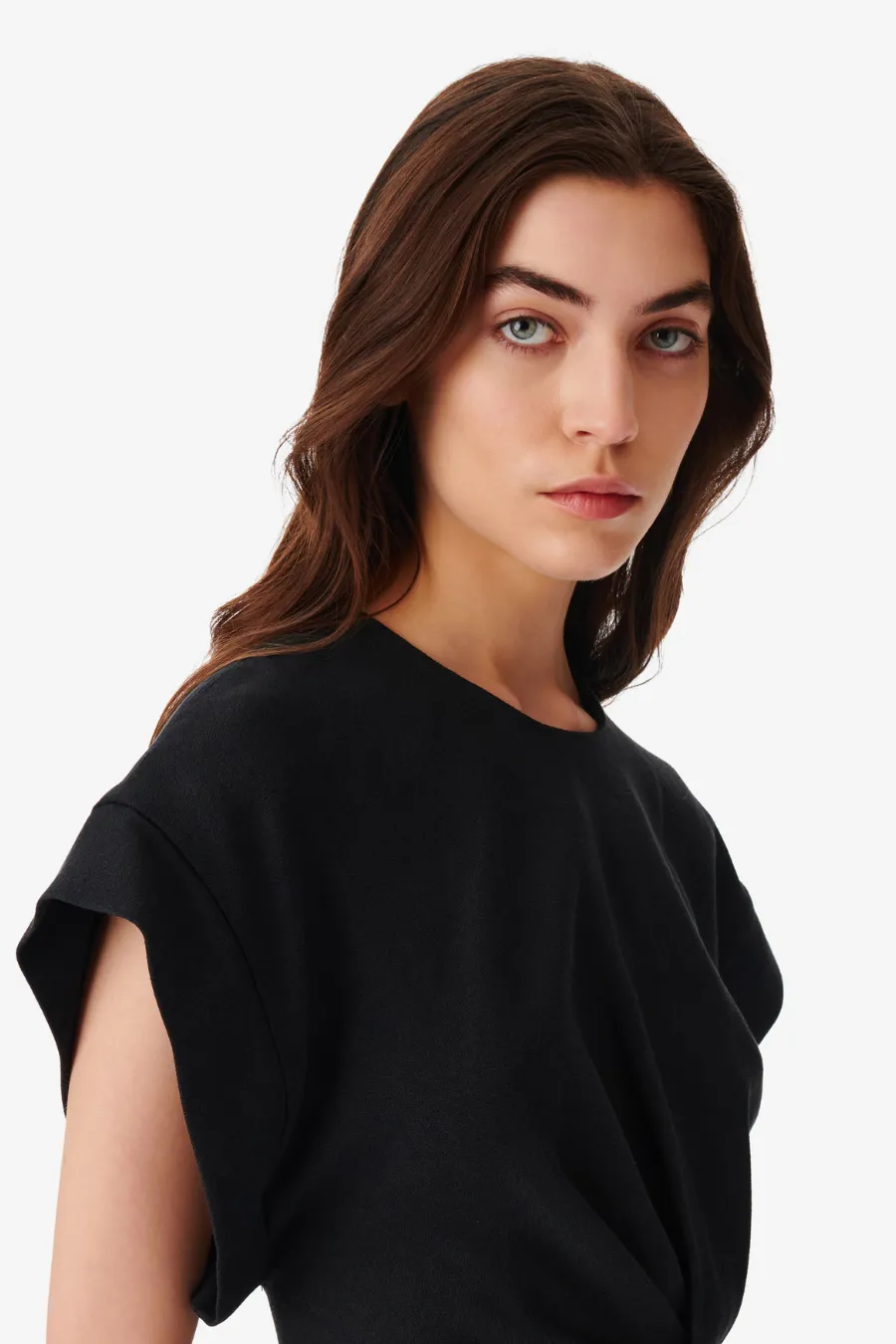 Pena Wrap Mini Dress Black