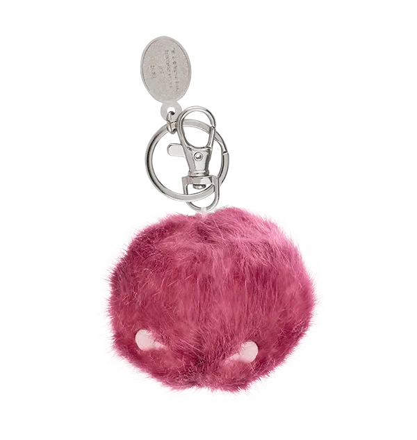 Pink Pygmy Puff Keyring