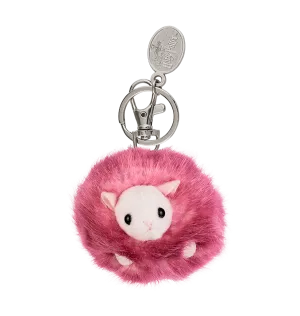 Pink Pygmy Puff Keyring