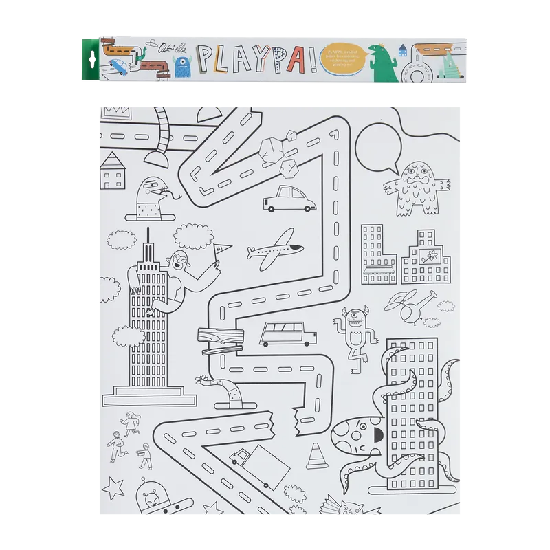Playpa Paper - Monsters Take Over the City by Olli Ella