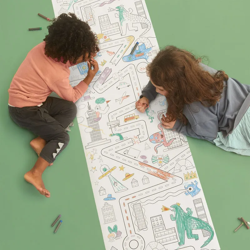 Playpa Paper - Monsters Take Over the City by Olli Ella