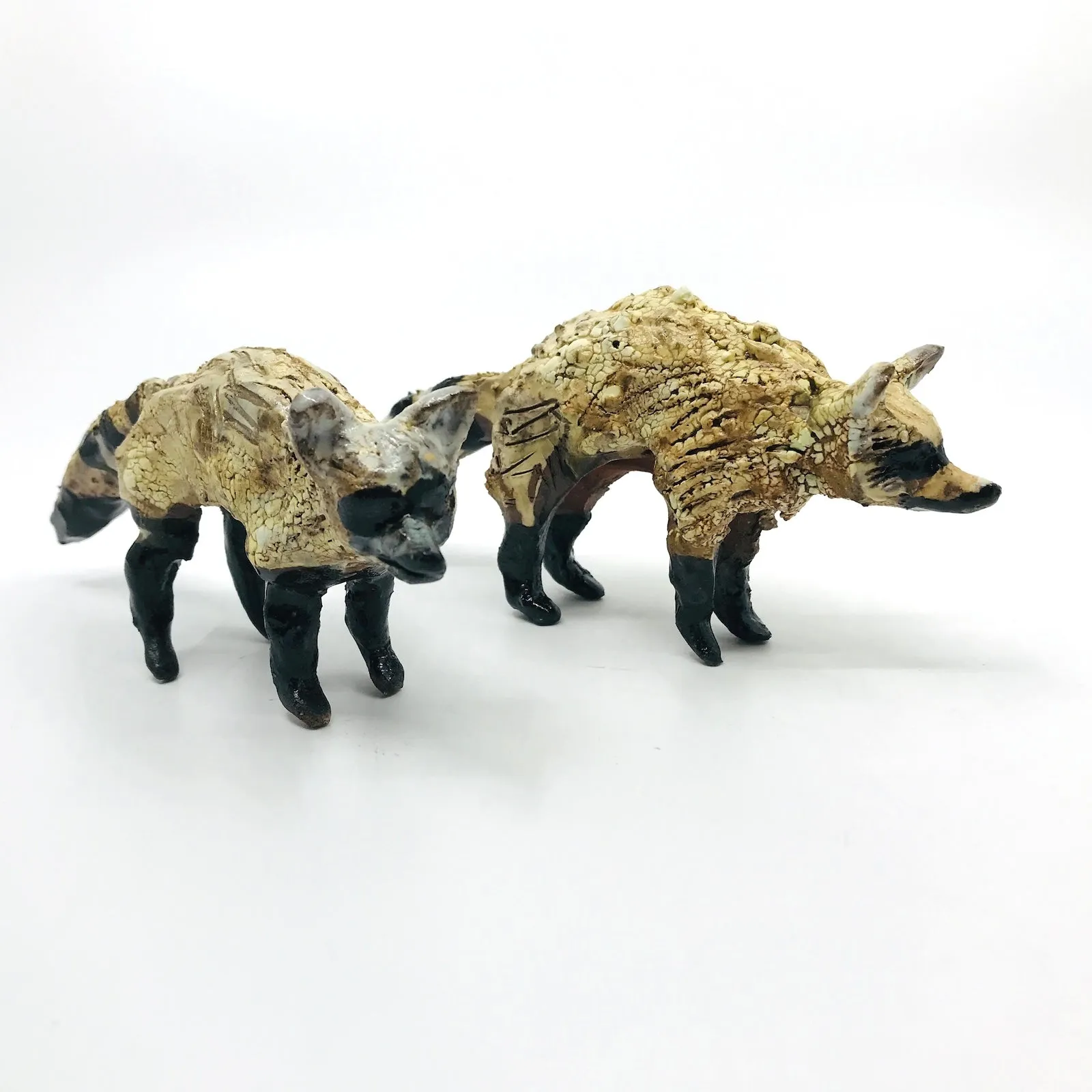 Raccoon Ceramic Sculptures by Erin Robertson