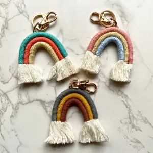 Rainbow Fringe Keychain