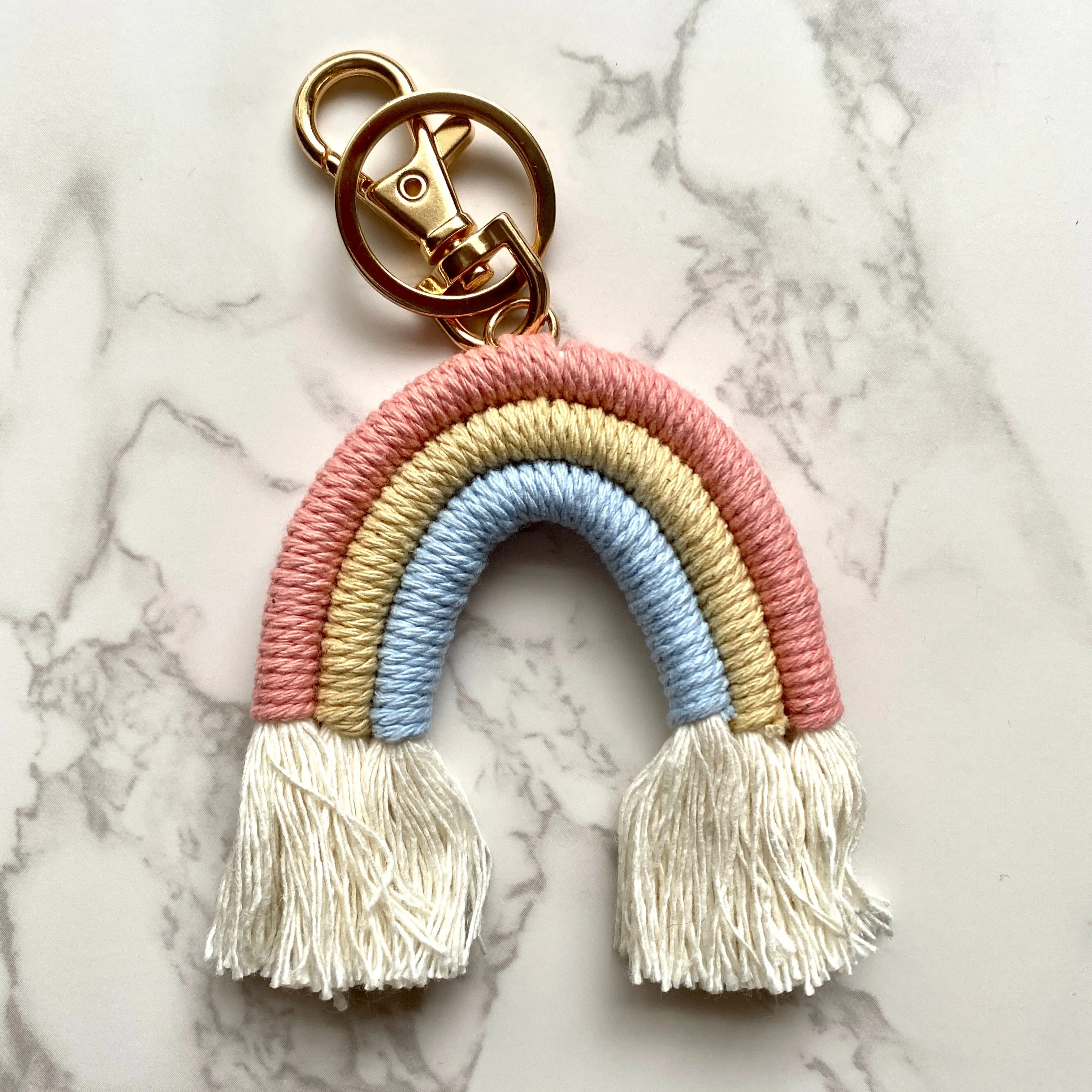 Rainbow Fringe Keychain