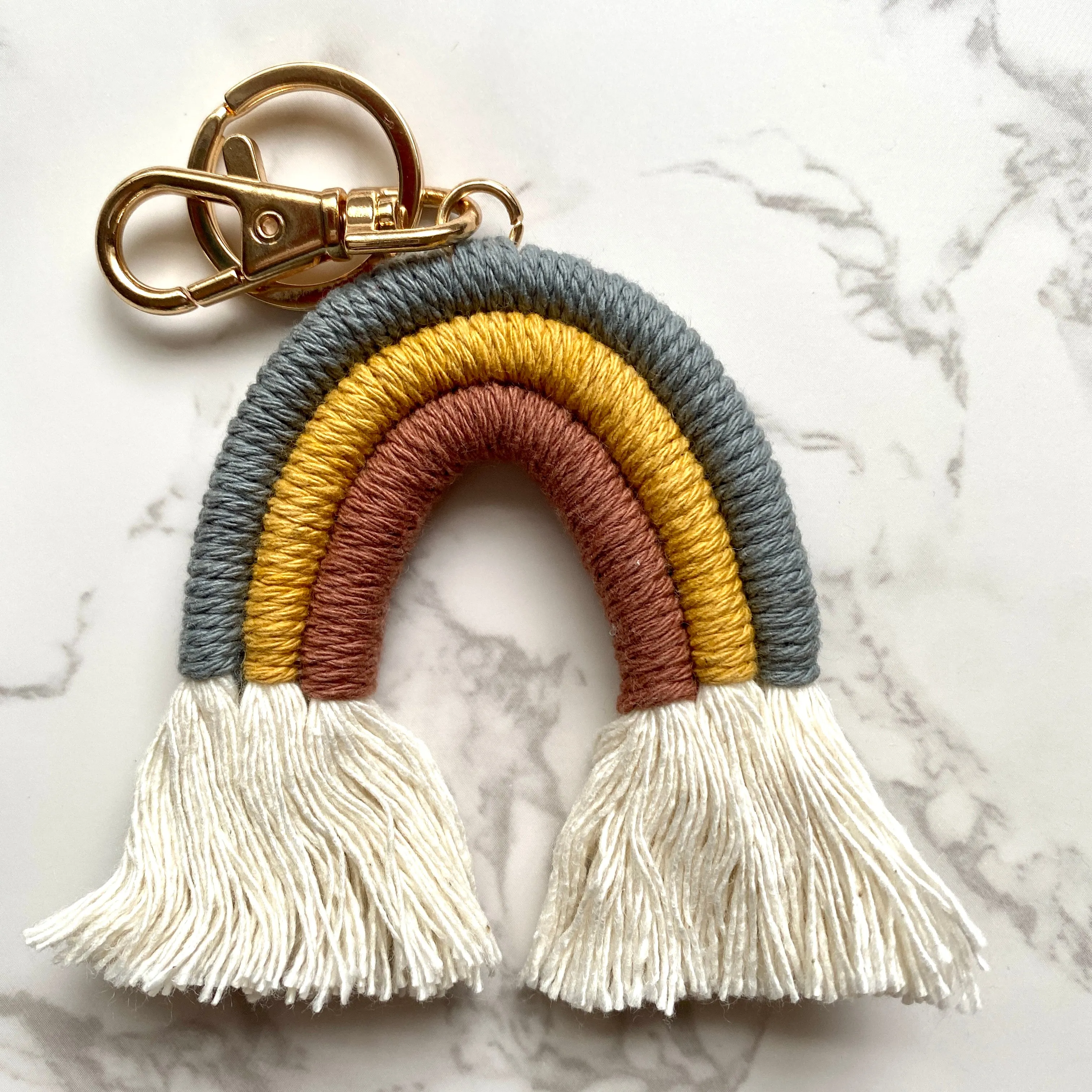 Rainbow Fringe Keychain