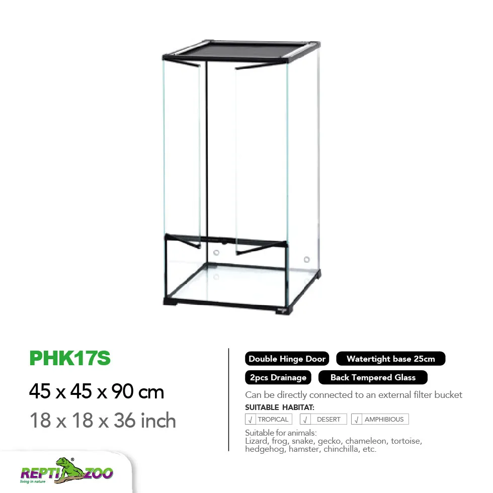 REPTIZOO Paludarium Ultra Clear Glass Habitat PHK Series