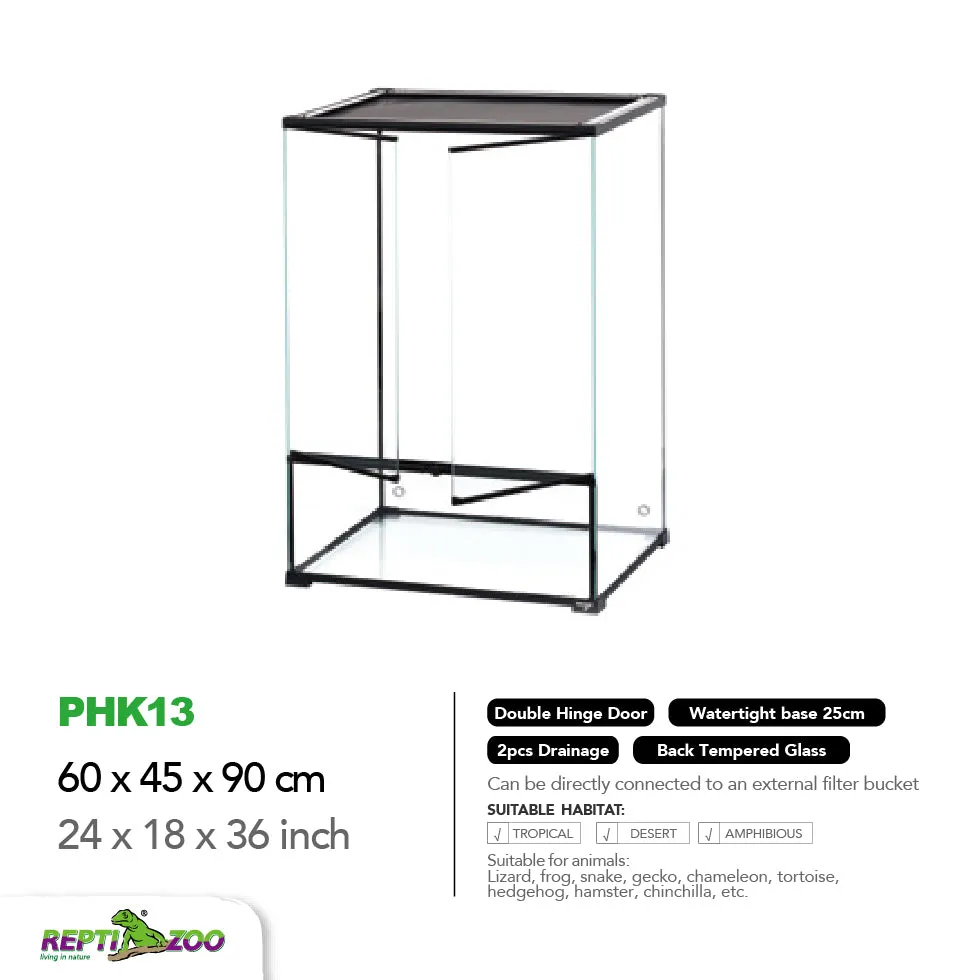 REPTIZOO Paludarium Ultra Clear Glass Habitat PHK Series