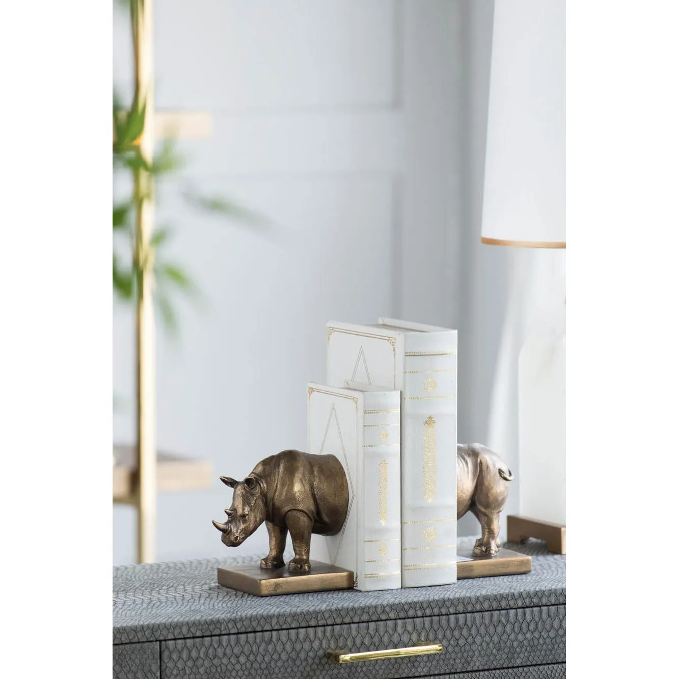 Rhinoceros Bookends (Set of 2)
