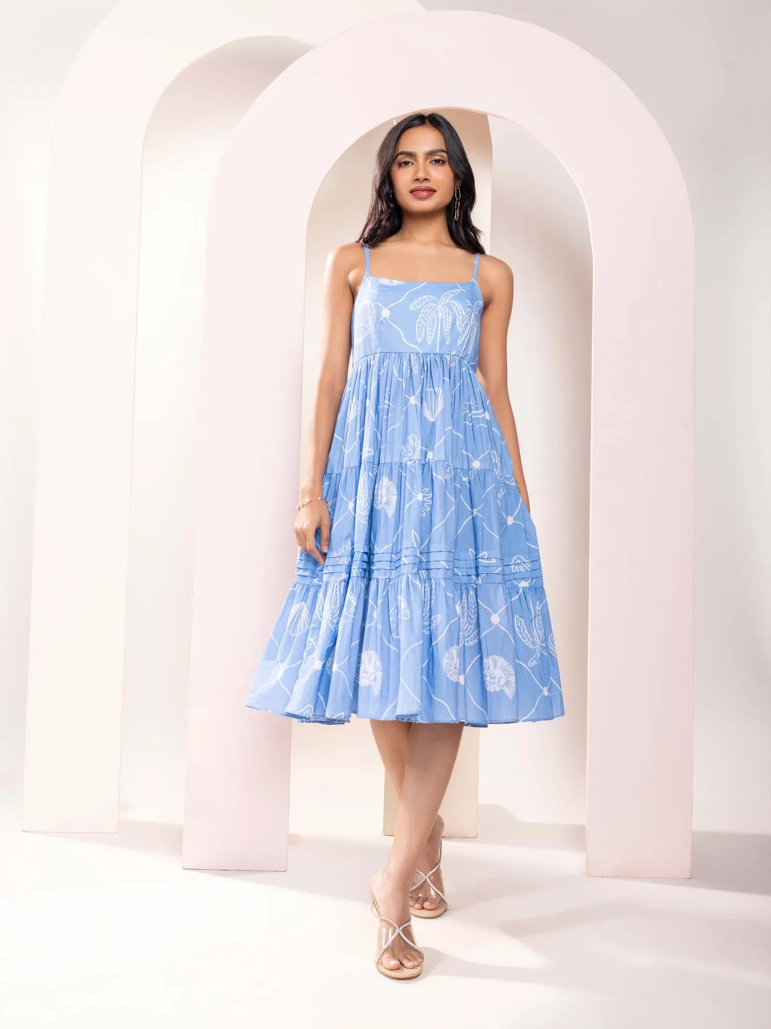 Seascape Blue Mini Dress