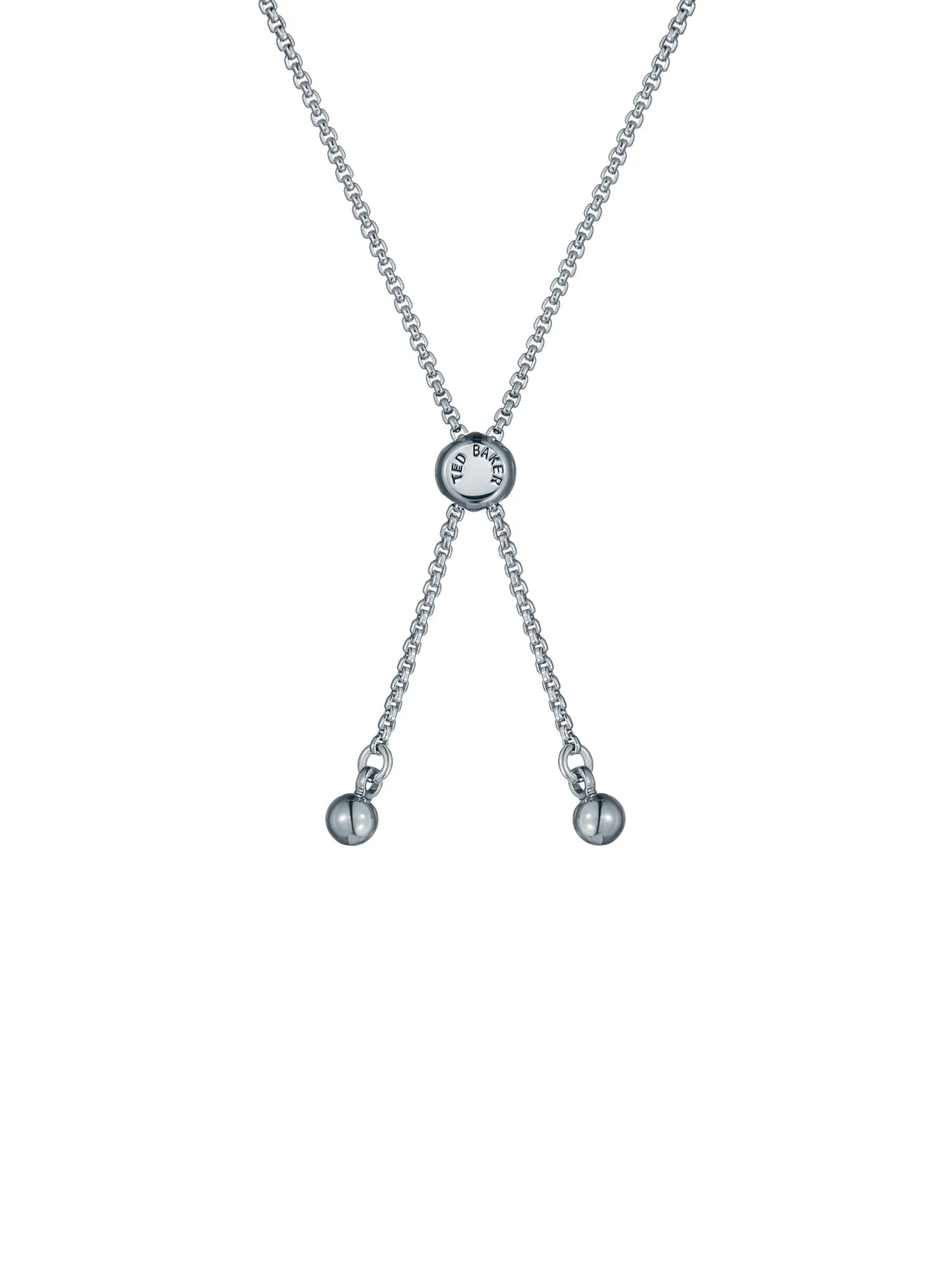 Soleta Solitaire Sparkle Crystal Adjustable Bracelet Lt-Blue-Silver