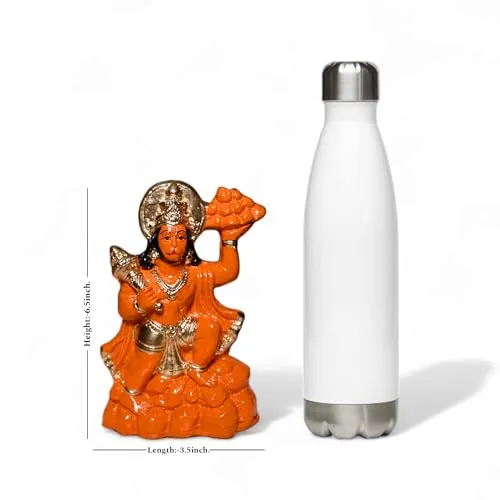 SR Decor Car Dashboard Resin Sinduri Pahad Hanuman Idol Home Decor Item Hanuman Murti Statue for Gift 4.33 Inch (Sinduri Pahad Hanuman)