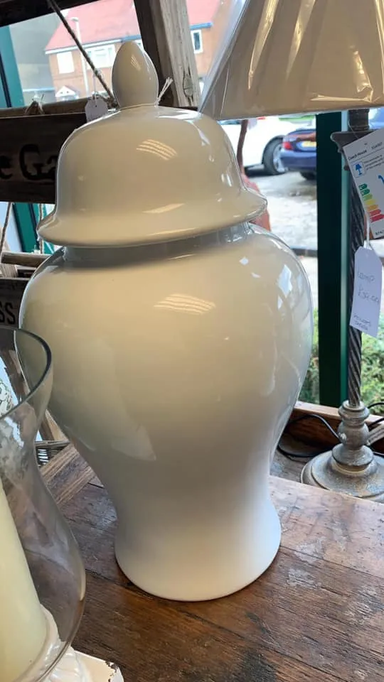 White Ginger Jar